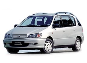 Ворсовые коврики на Toyota Picnic I 1996 - 2001 в Кирове